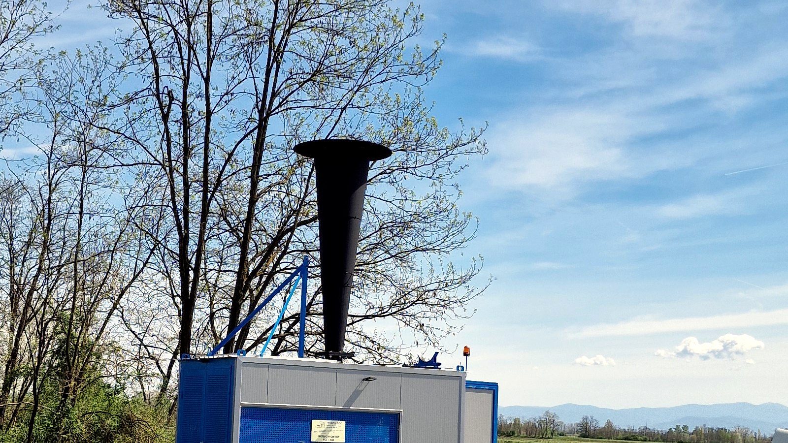 Zona zaštite protivgradnog topa nad poljem